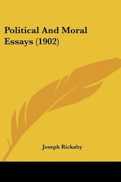 portada political and moral essays (1902) (in English)