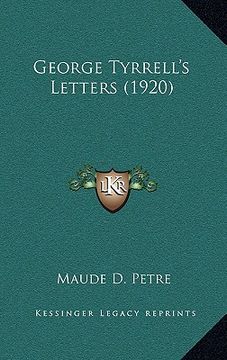 portada george tyrrell's letters (1920) (in English)