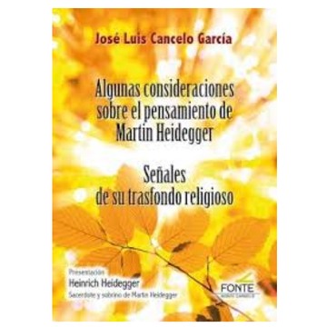 Algunas Consideraciones Sobre el Pensamiento de Martin Heidegger (Espíritu Norte)