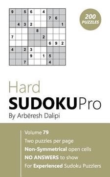 portada Hard Sudoku Pro: Book for Experienced Puzzlers (200 puzzles) Vol. 79 (en Inglés)