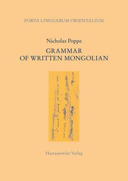 portada Grammar of Written Mongolian (en Inglés)