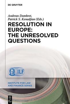 portada Resolution in Europe: The Unresolved Questions (en Inglés)