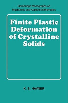portada Finite Plastic Deformation of Crystalline Solids (Cambridge Monographs on Mechanics) (in English)