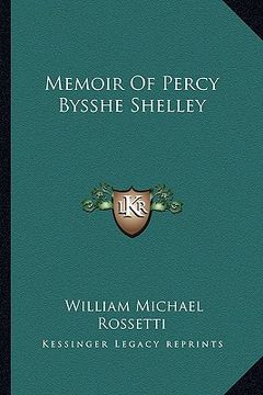 portada memoir of percy bysshe shelley (en Inglés)