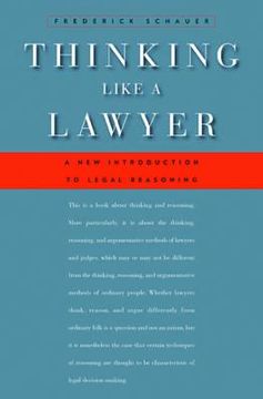 portada Thinking Like a Lawyer: A new Introduction to Legal Reasoning 