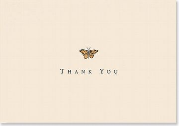 portada Thank you Notes Gold Butterfly (Note Card Series) (en Inglés)