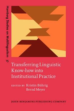 portada Transferring Linguistic Know-How Into Institutional Practice (Hamburg Studies on Multilingualism) (en Inglés)