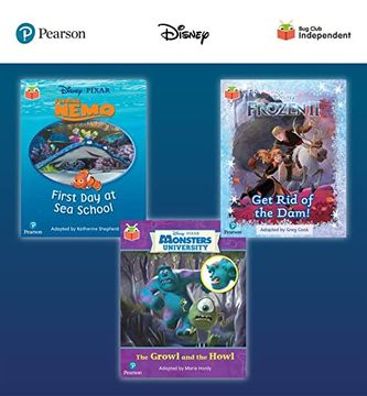 portada Pearson bug Club Disney Reception Pack a, Including Decodable Phonics Readers for Phases 1 to 3; Finding Nemo: First day at sea School, Frozen 2: Get rid of the Dam! And Monsters, Inc: The Growl and the Howl (Paperback)