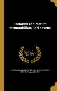 portada Factorum et dictorum memorabilium libri novem; (en Latin)