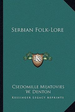 portada serbian folk-lore (en Inglés)