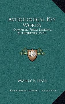 portada astrological key words: compiled from leading authorities (1929)