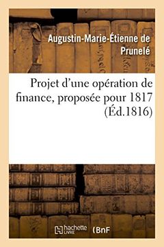portada Projet d'une opération de finance proposée pour 1817 (Sciences sociales)