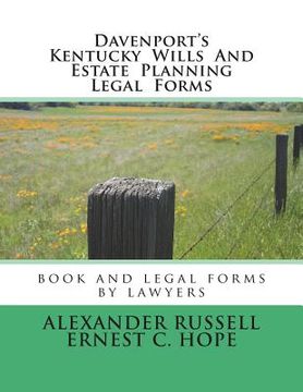 portada Davenport's Kentucky Wills And Estate Planning Legal Forms