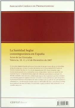 portada santidad seglar contemporanea en españa.actas de las (asoc.catolica propag. 9)