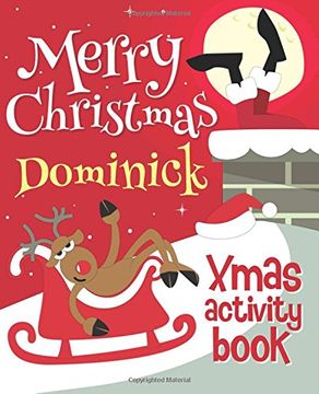 portada Merry Christmas Dominick - Xmas Activity Book: (Personalized Children's Activity Book)