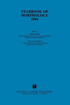 portada yearbook of morphology 1994: theme: mechanisms of morphological change (en Inglés)