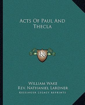 portada acts of paul and thecla (en Inglés)