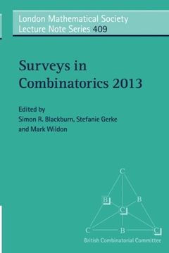 portada Surveys in Combinatorics 2013 Paperback (London Mathematical Society Lecture Note Series) (en Inglés)