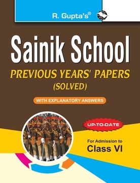 portada Sainik School: Previous Years' Papers (Solved) For (6th) Class VI (en Inglés)