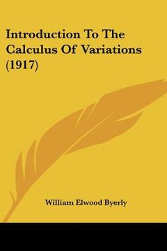 portada introduction to the calculus of variations (1917) (in English)