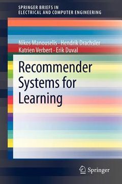 portada recommender systems for learning