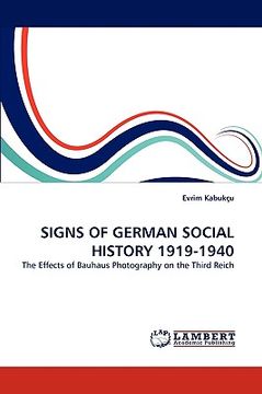 portada signs of german social history 1919-1940 (en Inglés)