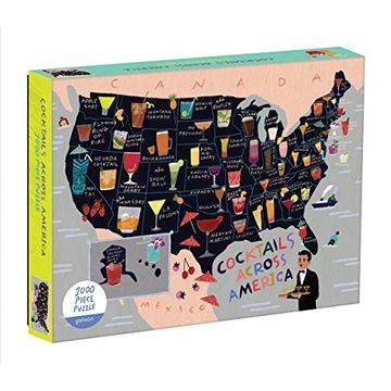 portada Mudpuppy - Puzzle de 1000 Piezas con Mapa de Cóctel de Estados Unidos 