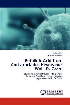 portada betulinic acid from ancistrocladus heyneanus wall. ex grah. (en Inglés)