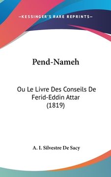 portada Pend-Nameh: Ou Le Livre Des Conseils De Ferid-Eddin Attar (1819) (in French)