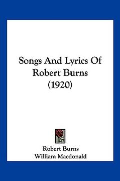 portada songs and lyrics of robert burns (1920) (in English)