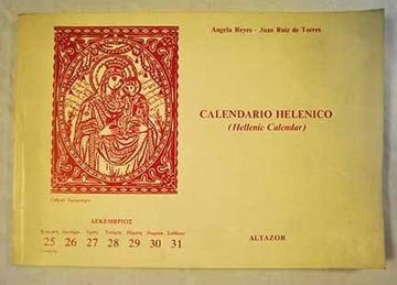 portada Calendario Helenico = Hellenic Calendar