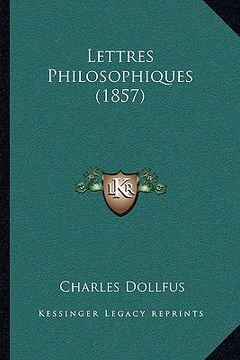 portada Lettres Philosophiques (1857) (in French)
