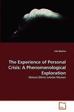 portada the experience of personal crisis: a phenomenological exploration