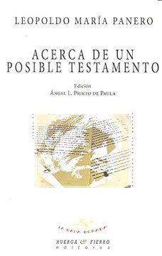 portada Acerca de un Posible Testamento (in Spanish)