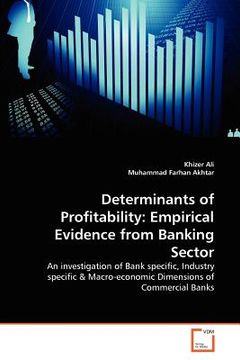 portada determinants of profitability: empirical evidence from banking sector (en Inglés)