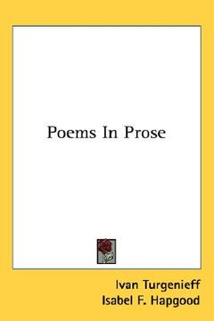 portada poems in prose (en Inglés)