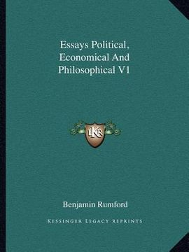 portada essays political, economical and philosophical v1 (en Inglés)