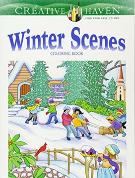 portada Creative Haven Winter Scenes Coloring Book (en Inglés)