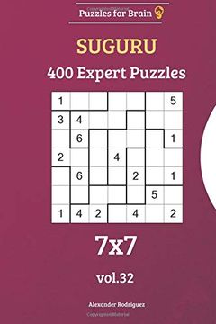 portada Puzzles for Brain - Suguru 400 Expert Puzzles 7x7 Vol. 32 (Volume 32) 