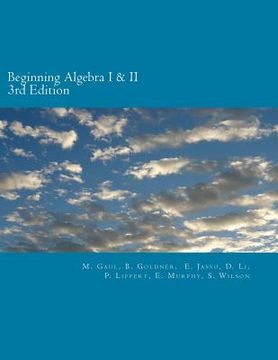 portada Beginning Algebra I and II (3rd Edition): An Algebra Workbook