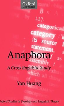 portada Anaphora: A Cross-Linguistic Study (Oxford Studies in Typology and Linguistic Theory) (in English)