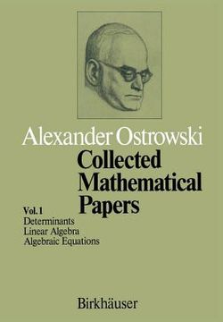portada Collected Mathematical Papers: Vol. 1 I Determinants II Linear Algebra III Algebraic Equations (en Inglés)