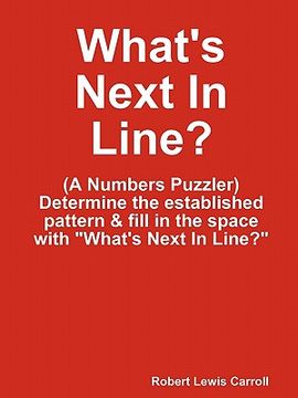 portada what's next in line? (in English)