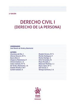 portada Derecho Civil i ( Derecho de la Persona) 5ª Edición