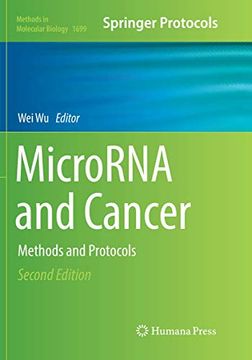 portada Microrna and Cancer: Methods and Protocols (en Inglés)