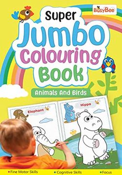 portada Super Jumbo Colouring Book (Animals & Birds) (en Inglés)