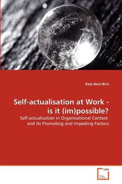 portada self-actualisation at work - is it (im)possible? (in English)