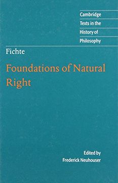 portada Foundations of Natural Right Hardback (Cambridge Texts in the History of Philosophy) (en Inglés)
