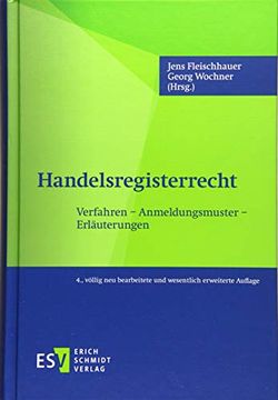 portada Handelsregisterrecht Verfahren Anmeldungsmuster Erluterungen (en Alemán)