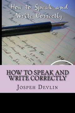 portada How To Speak And Write Correctly (en Inglés)